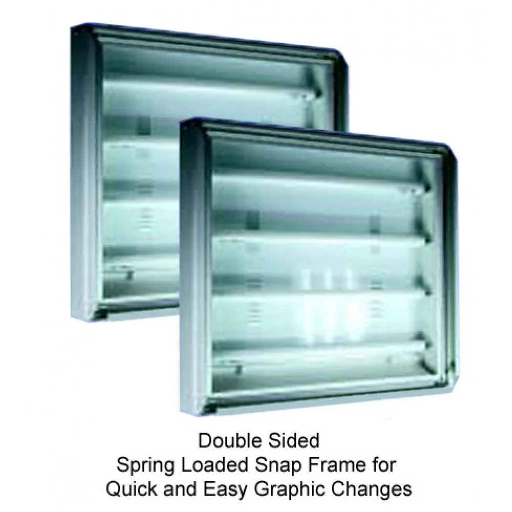 Double Sided Light Box Sign Cabinet 4ft x 4ft Backlit Snap Frame